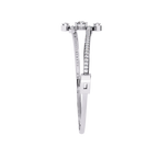 White Gold Diamond Marquise Tip Bypass Bracelet