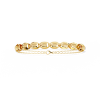 Yellow Gold Pavé Cushion Mariner Link Bracelet