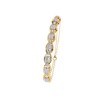 Yellow Gold Pavé Cushion Mariner Link Bracelet