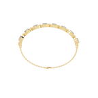 Yellow Gold Pavé Cushion Mariner Link Bracelet