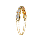 Yellow Gold Pavé Cushion Mariner Link Bracelet