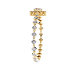 Yellow Gold Princess Halo Square Station Bracelet