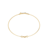 Yellow Gold Crossed Pavé Bar Double Chain Bracelet