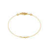 Yellow Gold Openwork Curved Rib Diamond Bracelet
