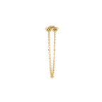 Yellow Gold Two-Tone Triangle Cluster Chain Bracelet