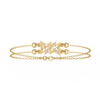 Yellow Gold Two-Tone Triangle Cluster Chain Bracelet