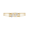 Yellow Gold Two-Tone Triangle Cluster Chain Bracelet