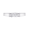 White Gold Diamond Tessellated Triangle Cluster Double Chain Bracelet