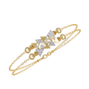 Yellow Gold Two-Tone Triangle Cluster Chain Bracelet