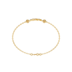 Yellow Gold Two-Tone Triangle Cluster Chain Bracelet