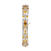 Yellow Gold Open Square Pavé Link Bracelet