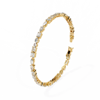 Yellow Gold Multi-Shape Diamond Tennis Bracelet