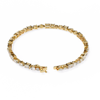 Yellow Gold Multi-Shape Diamond Tennis Bracelet