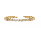 Yellow Gold Marquise Petal Cluster Bracelet