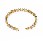 Yellow Gold Marquise Petal Cluster Bracelet