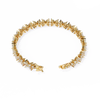 Yellow Gold Marquise Petal Cluster Bracelet