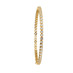 Yellow Gold Half-Bezel Graduated Diamond Line Bracelet