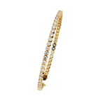 Yellow Gold Half-Bezel Graduated Diamond Line Bracelet