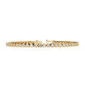 Yellow Gold Half-Bezel Graduated Diamond Line Bracelet