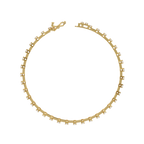 Yellow Gold Bar-Spaced Round Diamond Line Bracelet