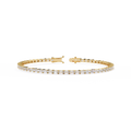 Yellow Gold East-West Emerald Cut Tennis Bracelet