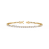 Yellow Gold East-West Emerald Cut Tennis Bracelet