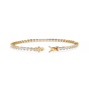 Yellow Gold East-West Emerald Cut Tennis Bracelet