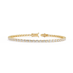 Yellow Gold East-West Oval Cut Tennis Bracelet