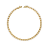 Yellow Gold East-West Oval Cut Tennis Bracelet
