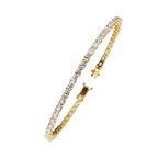 Yellow Gold East-West Oval Cut Tennis Bracelet