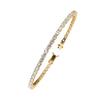 Yellow Gold East-West Oval Cut Tennis Bracelet