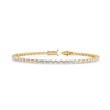 Yellow Gold East-West Oval Cut Tennis Bracelet