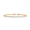 Yellow Gold East-West Oval Cut Tennis Bracelet