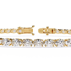 Yellow Gold East-West Oval Cut Tennis Bracelet