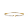 Yellow Gold East-West Oval Cut Tennis Bracelet