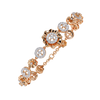 Rose Gold Solar Medallion Station Diamond Bracelet