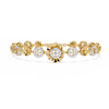 Yellow Gold Floral Medallion Diamond Link Bracelet