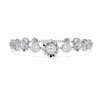 White Gold Floral Medallion Diamond Link Bracelet
