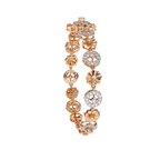 Rose Gold Solar Medallion Station Diamond Bracelet