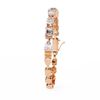 Rose Gold Multi-Shape Tennis Diamond Bracelet