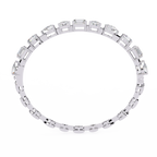 White Gold Multi-Shape Diamond Line Bracelet