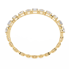 Yellow Gold Multi-Shape Diamond Line Bracelet