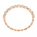 Rose Gold Multi-Shape Tennis Diamond Bracelet