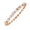 Rose Gold Multi-Shape Tennis Diamond Bracelet