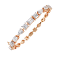 Rose Gold Multi-Shape Tennis Diamond Bracelet