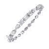 White Gold Multi-Shape Diamond Line Bracelet