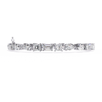 White Gold Multi-Shape Diamond Line Bracelet
