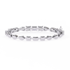 White Gold Multi-Shape Diamond Line Bracelet
