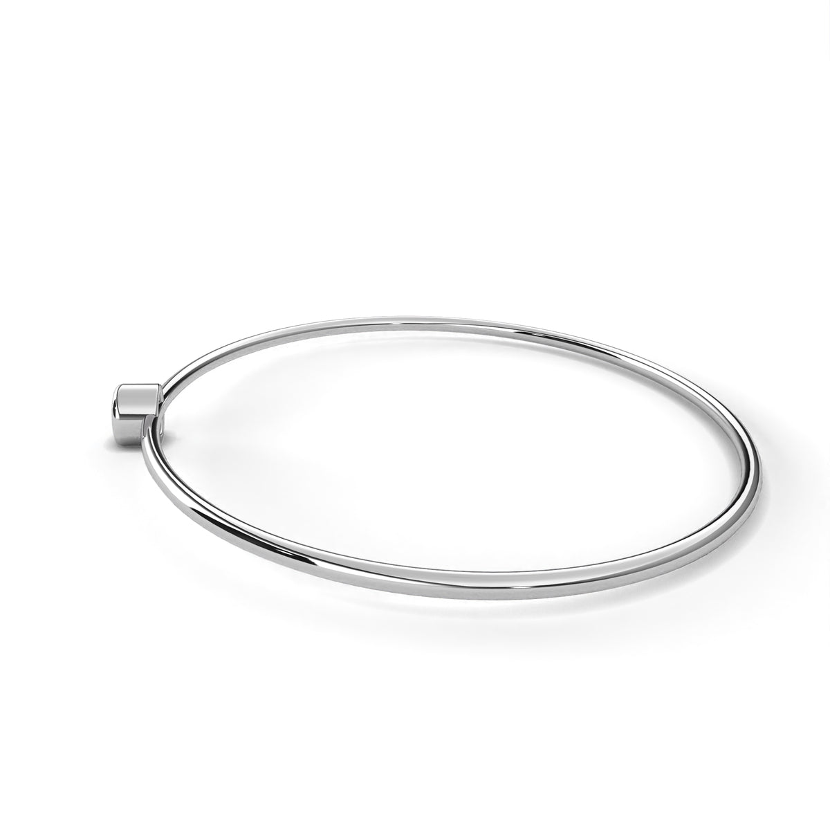 Minimalist Diamond Gold Bangle Bracelet