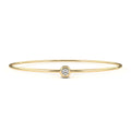 Minimalist Diamond Gold Bangle Bracelet